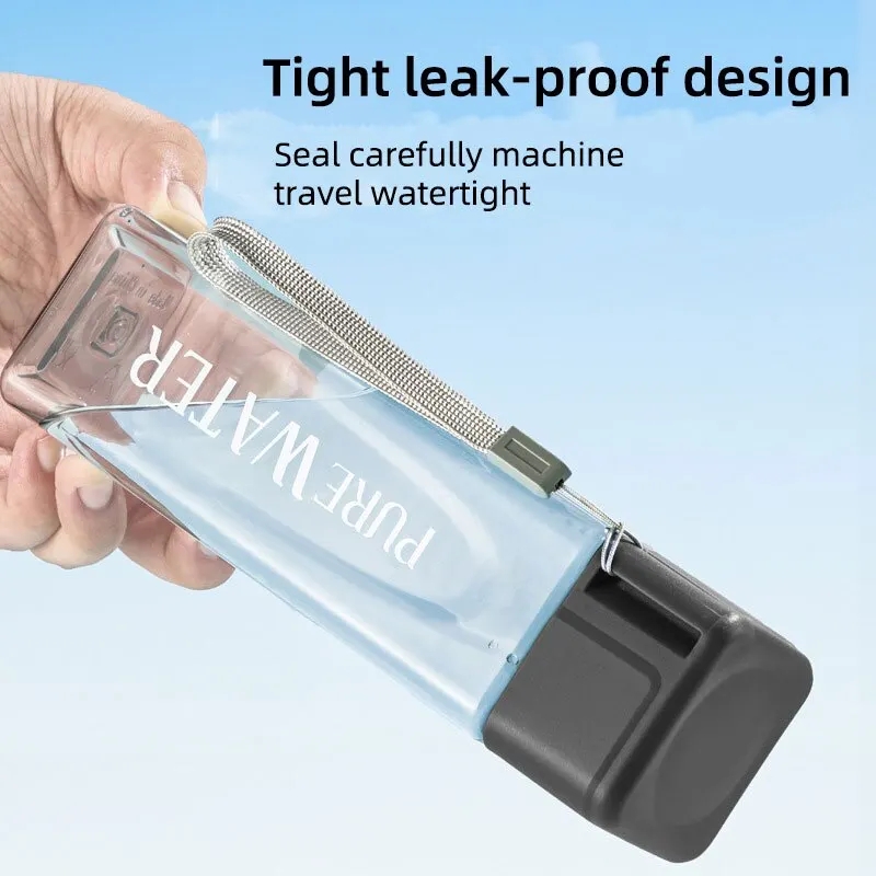 450 мл, 1 шт. прозрачное квадр – обзор и цена Outdoor Sport Glass Water Bottle